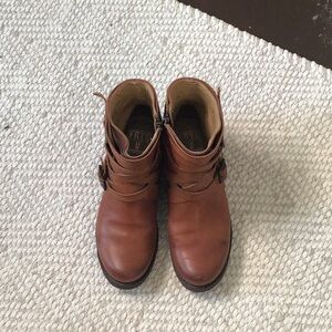 Frye Brown Leather Ankle Boots